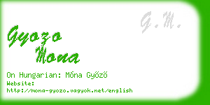 gyozo mona business card